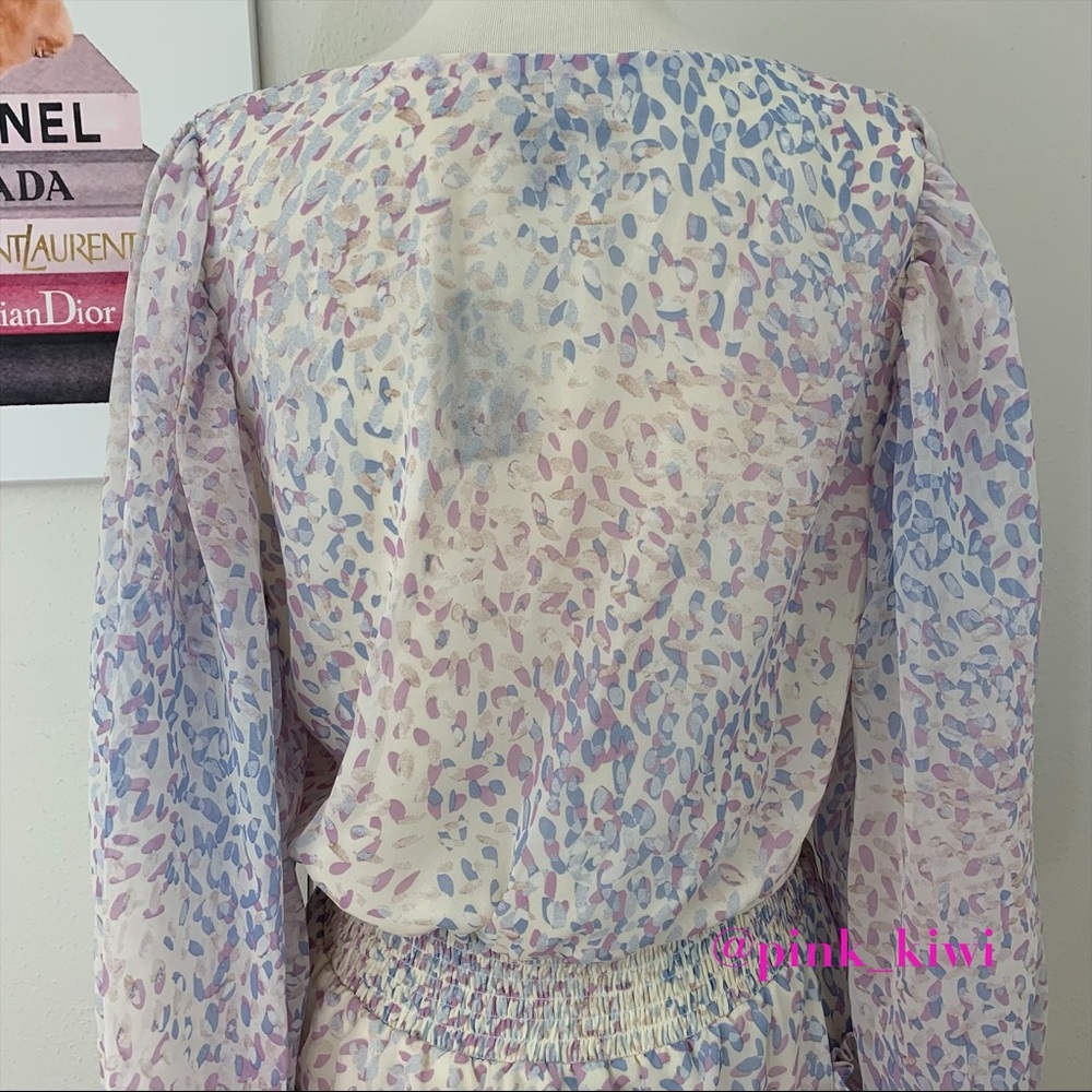 Express Printed Tiered Ruffle Mini Dress - Picture 14 of 17
